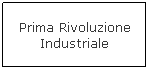 Casella di testo: Prima Rivoluzione Industriale
